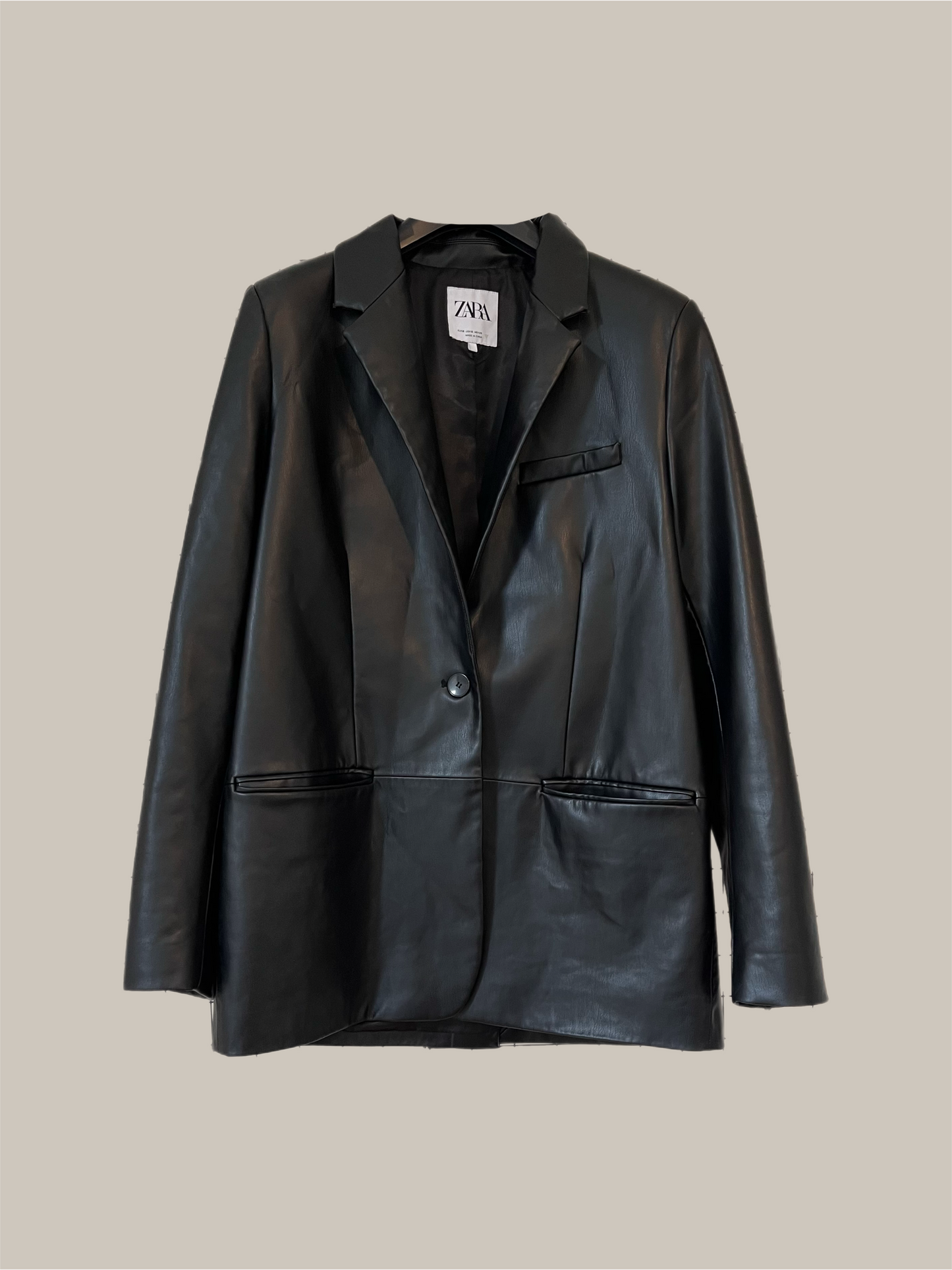 BLAZER ZARA CUERINA